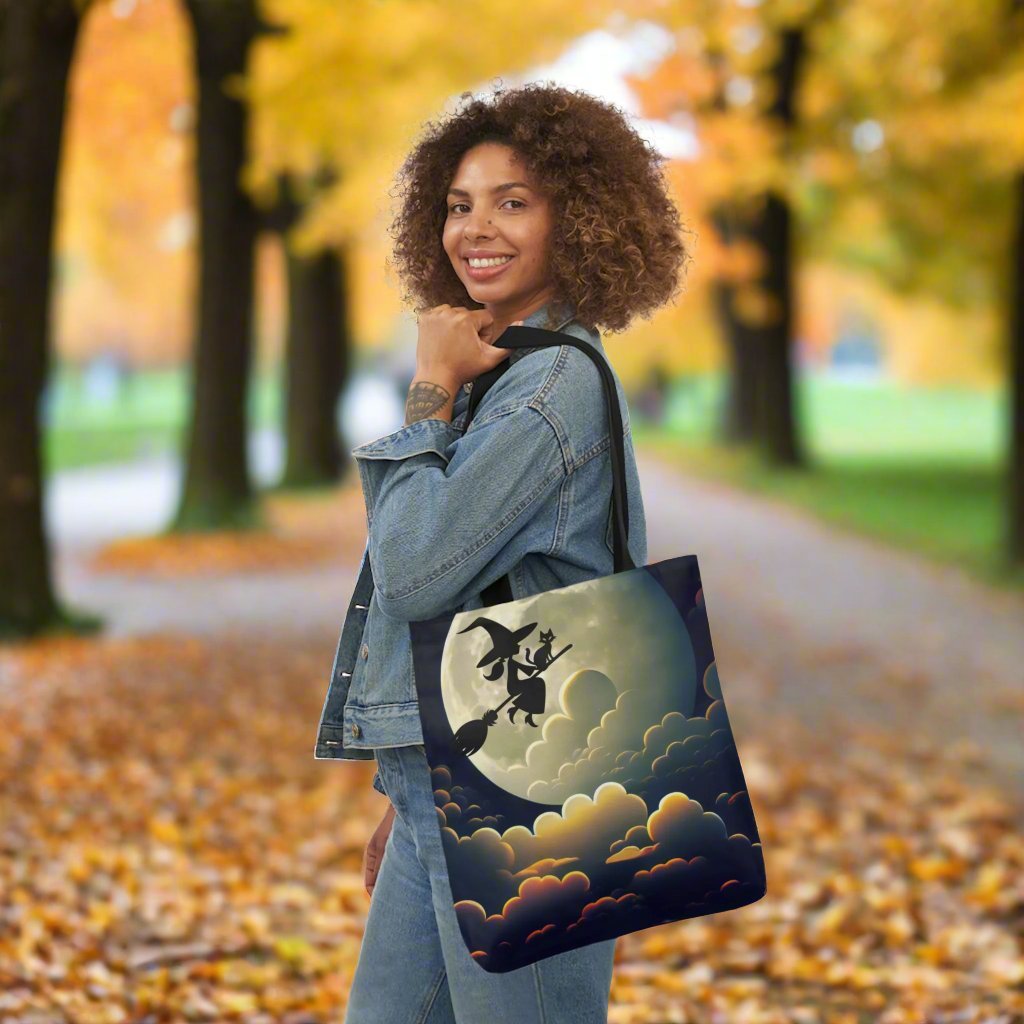 Witch and Cat Trick or Treat Canvas Tote Bag - Accessories - EpiAl's Shop