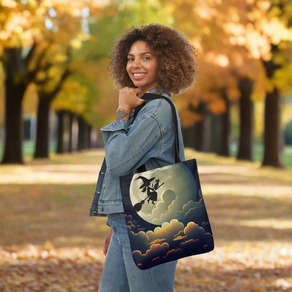 Witch and Cat Trick or Treat Canvas Tote Bag - Accessories - EpiAl's Shop