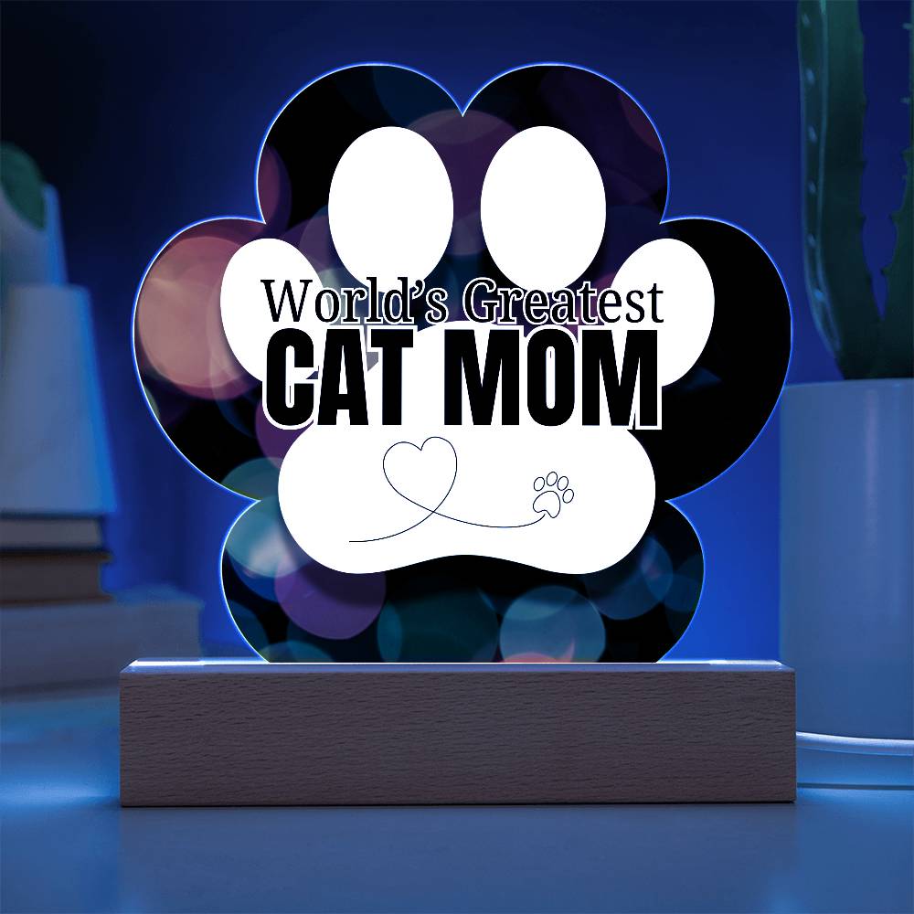 World's Greatest Cat Mom Plaque - Jewelry - Epileptic Al’s Shop