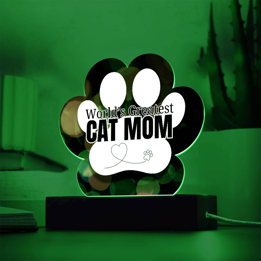 World's Greatest Cat Mom Plaque - Jewelry - Epileptic Al’s Shop