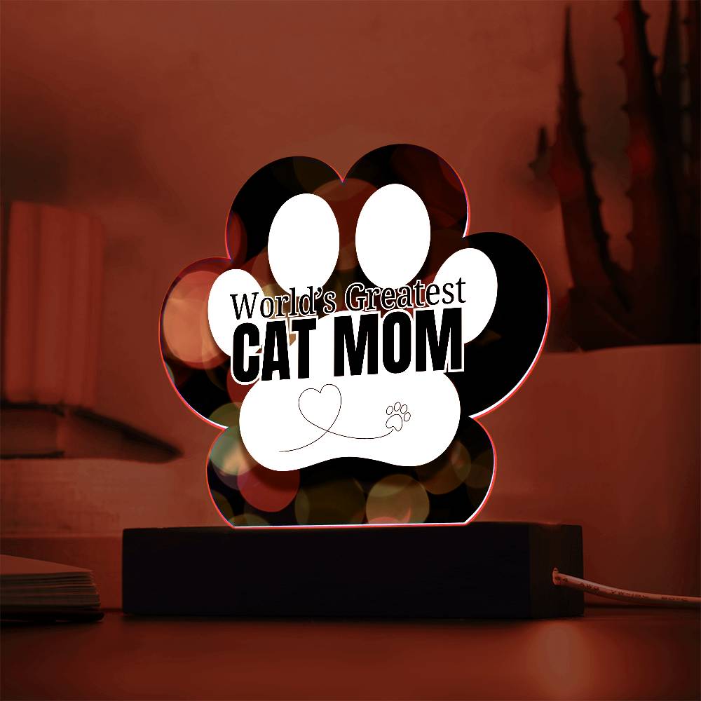 World's Greatest Cat Mom Plaque - Jewelry - Epileptic Al’s Shop