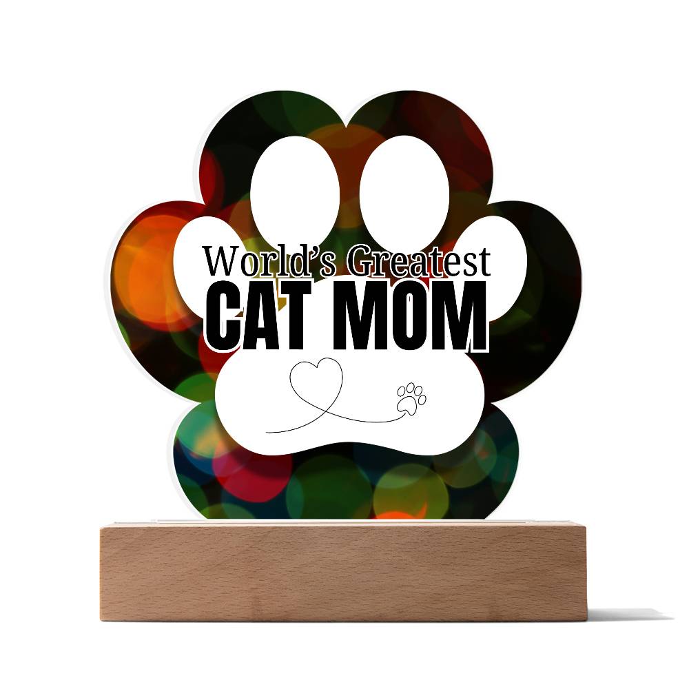 World's Greatest Cat Mom Plaque - Jewelry - Epileptic Al’s Shop