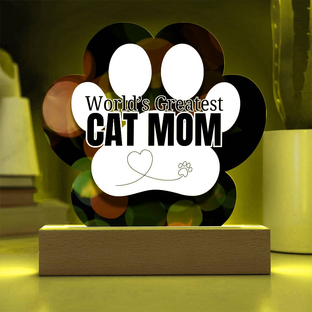 World's Greatest Cat Mom Plaque - Jewelry - Epileptic Al’s Shop