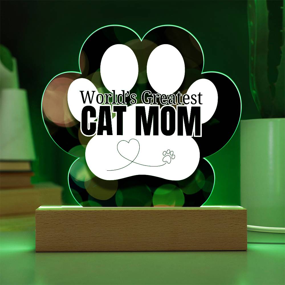 World's Greatest Cat Mom Plaque - Jewelry - Epileptic Al’s Shop