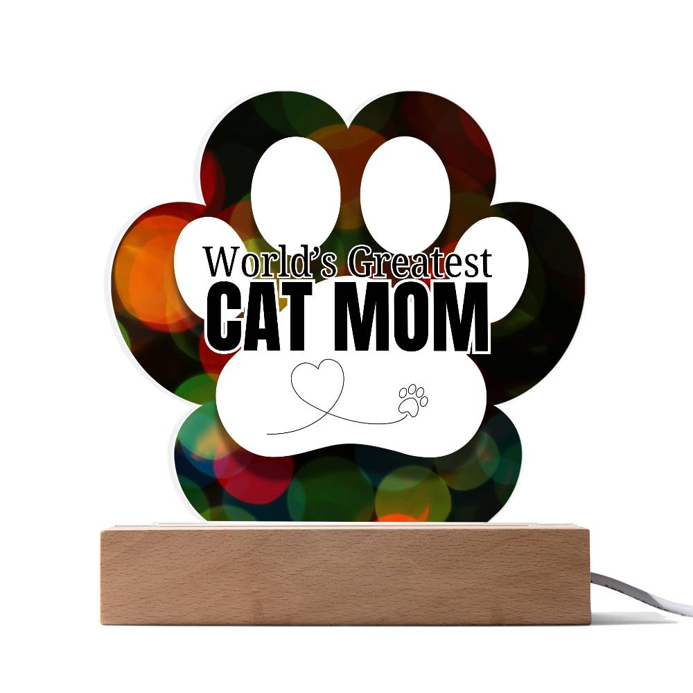 World's Greatest Cat Mom Plaque - Jewelry - Epileptic Al’s Shop