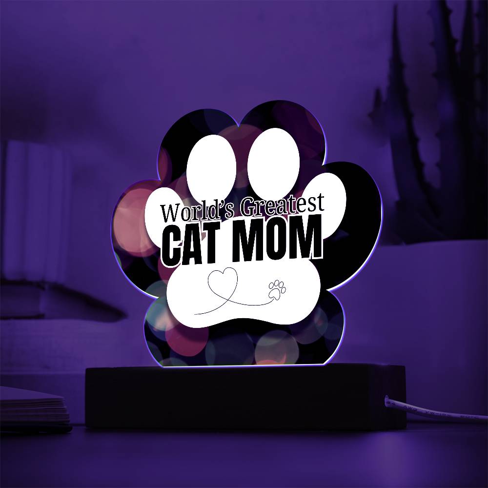 World's Greatest Cat Mom Plaque - Jewelry - Epileptic Al’s Shop