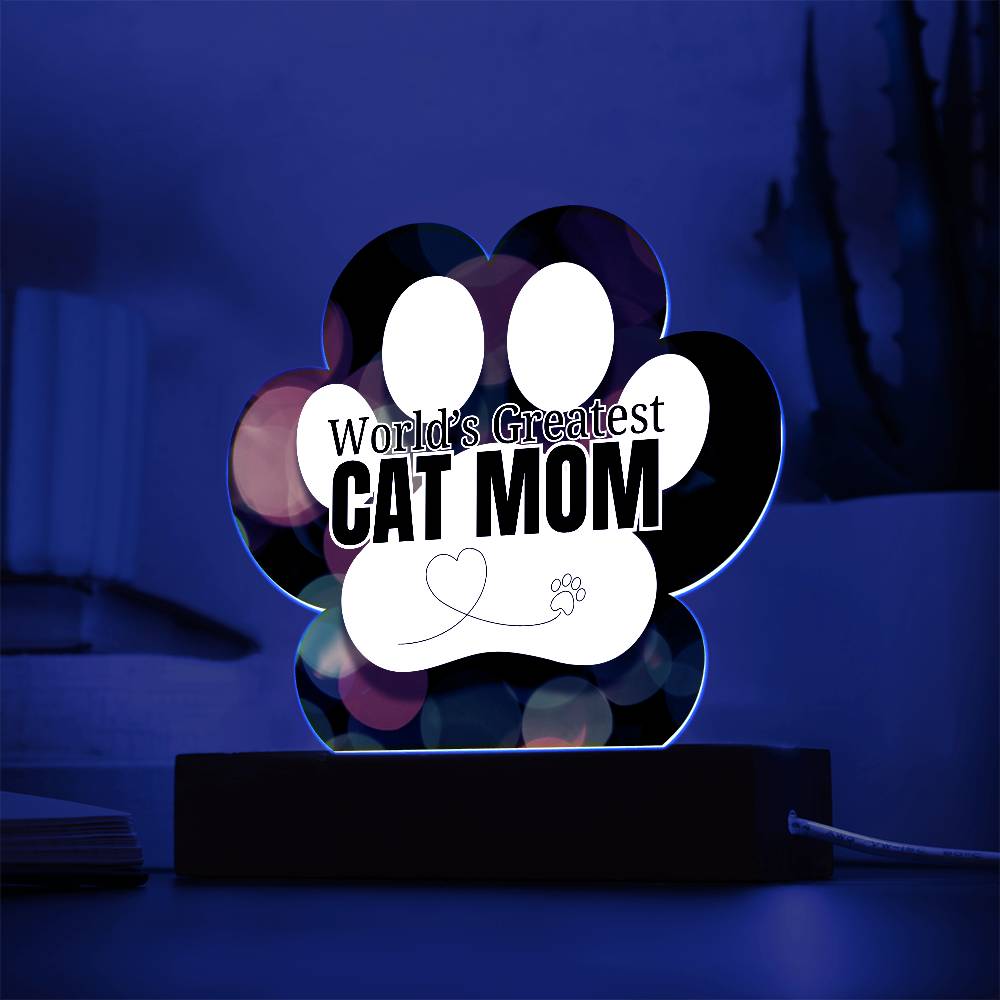 World's Greatest Cat Mom Plaque - Jewelry - Epileptic Al’s Shop