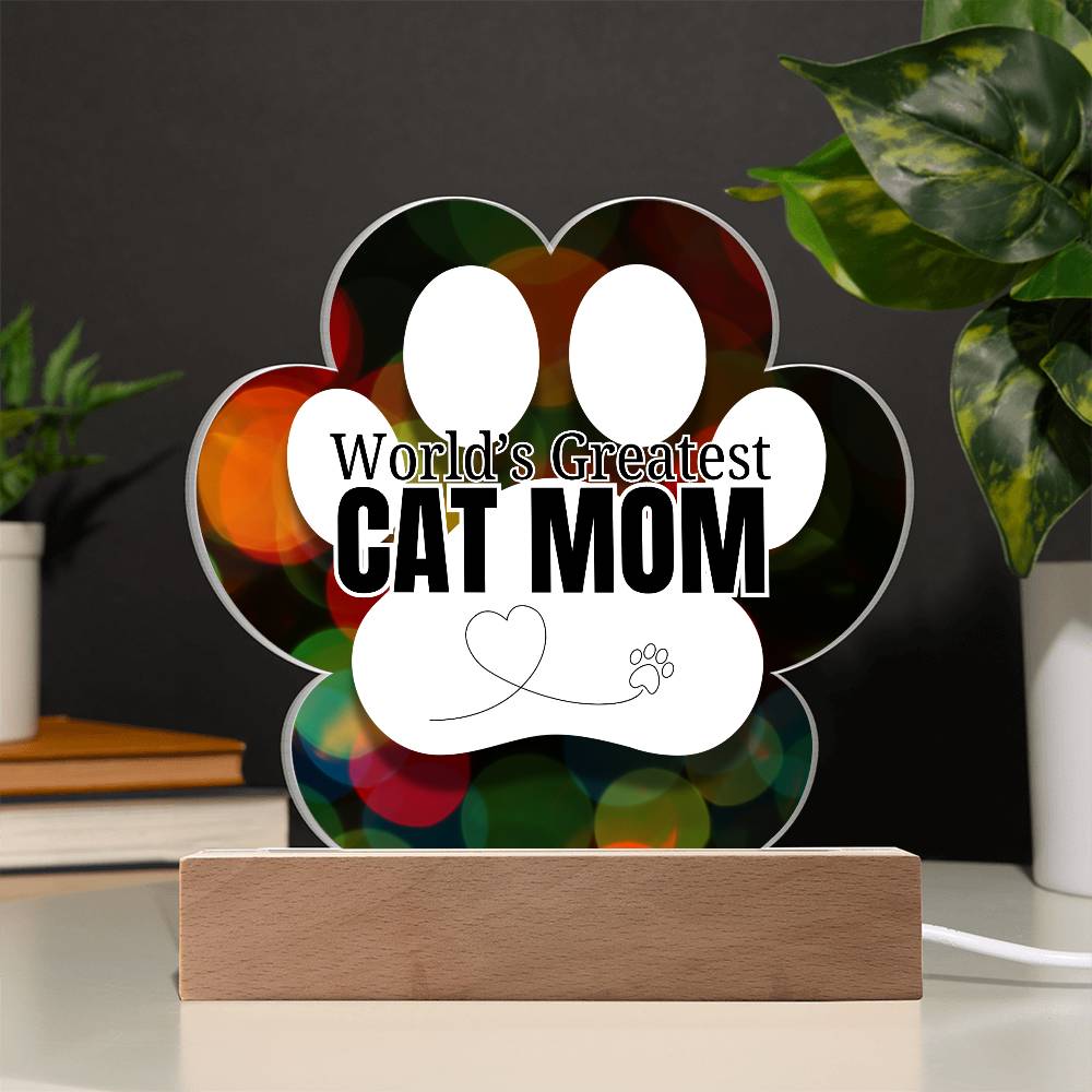 World's Greatest Cat Mom Plaque - Jewelry - Epileptic Al’s Shop