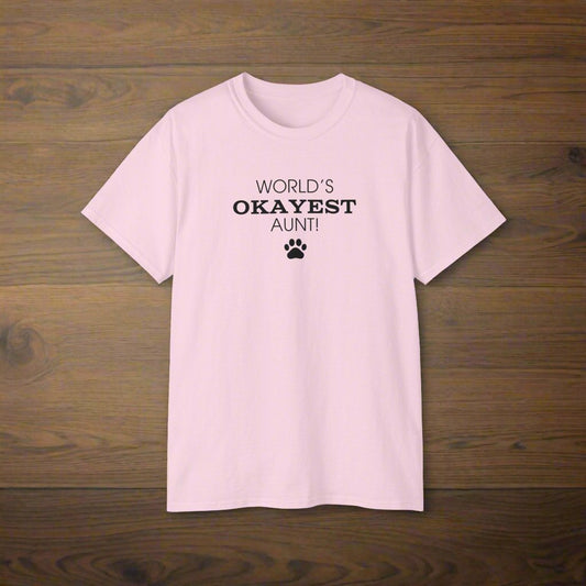 World's Okayest Aunt Ultra Cotton Tee - T - Shirt - Epileptic Al’s Shop