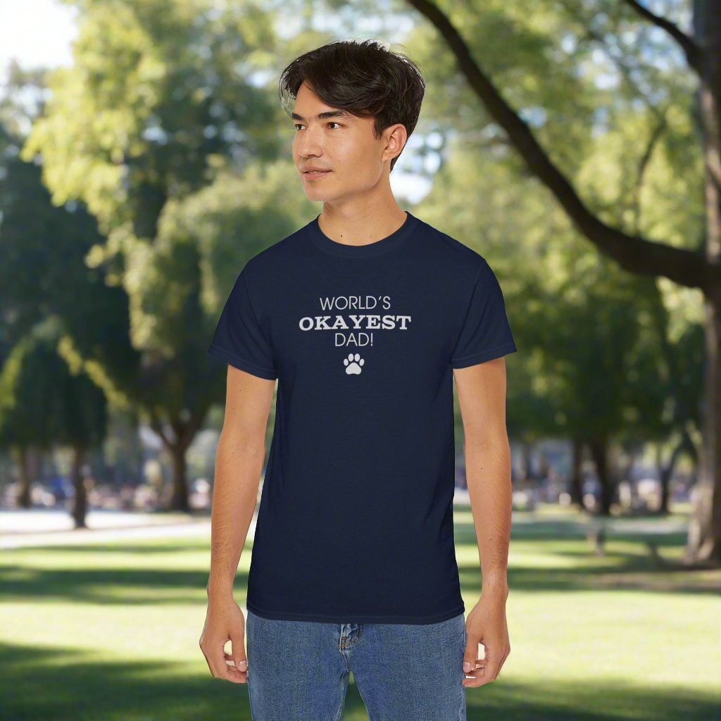 World's Okayest Dad Ultra Cotton Tee - T - Shirt - Epileptic Al’s Shop