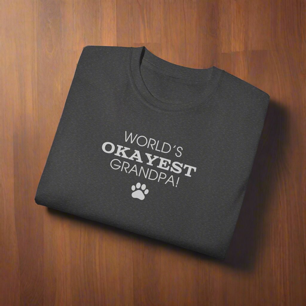 World's Okayest Grandpa Ultra Cotton Tee - T - Shirt - Epileptic Al’s Shop