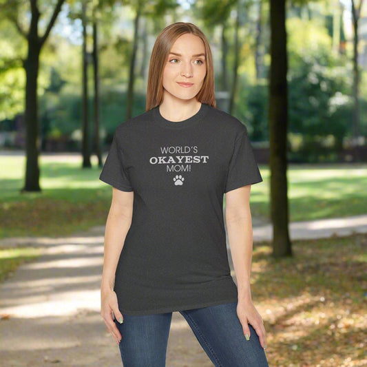 World's Okayest Mom Ultra Cotton Tee - T - Shirt - Epileptic Al’s Shop