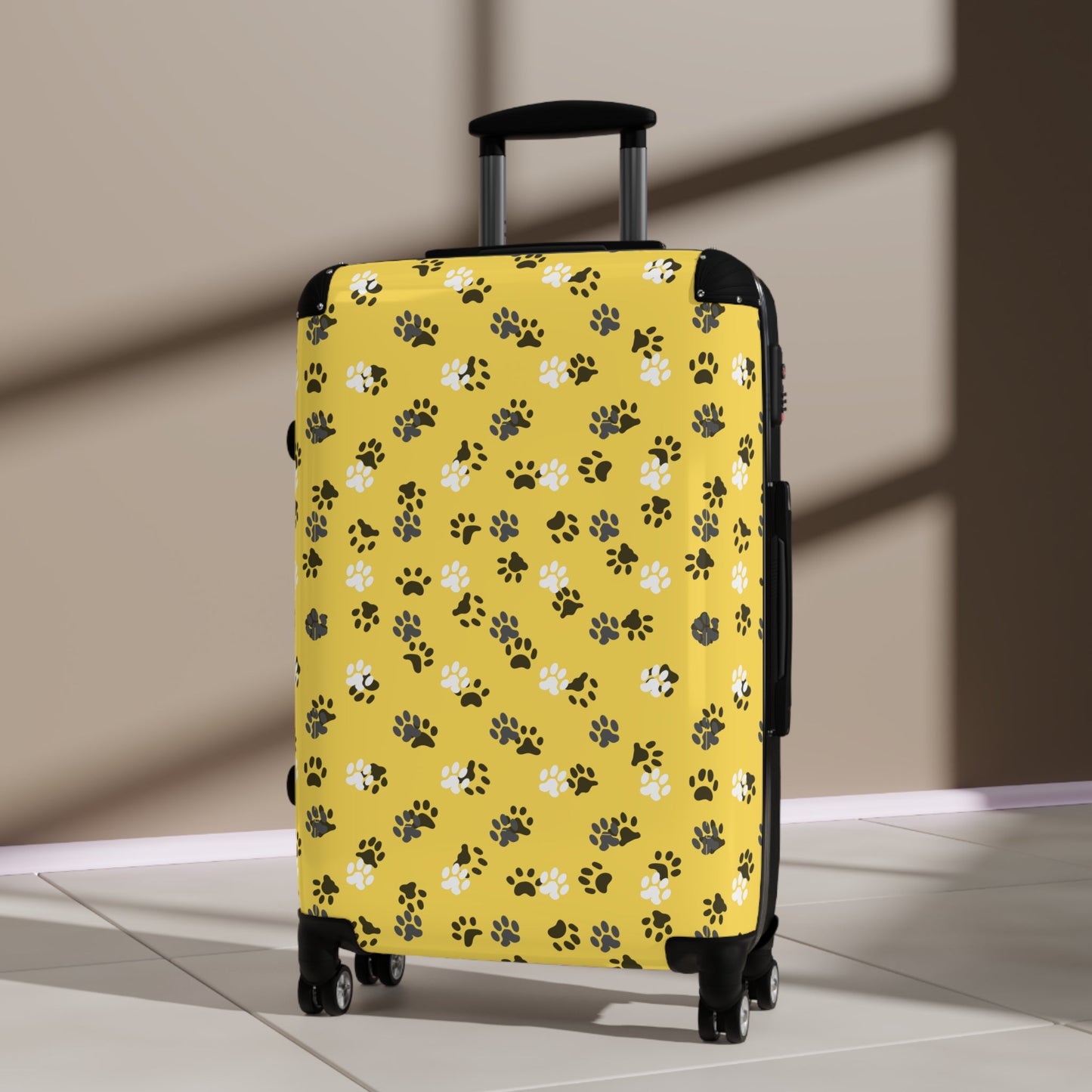 Yellow Kitty Paws Suitcase - Bags - Epileptic Al’s Shop