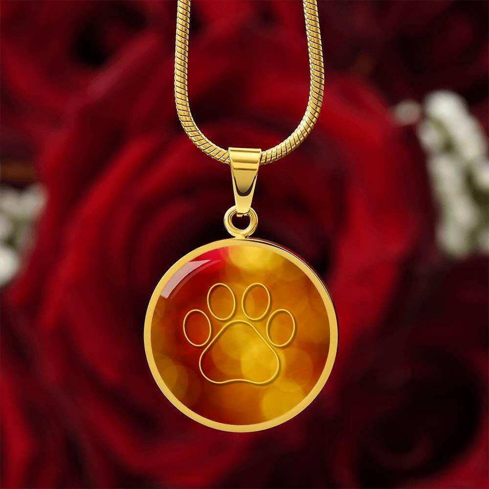 Yellow Orange Paw Necklace - Jewelry - Epileptic Al’s Shop