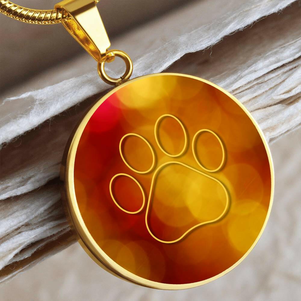 Yellow Orange Paw Necklace - Jewelry - Epileptic Al’s Shop