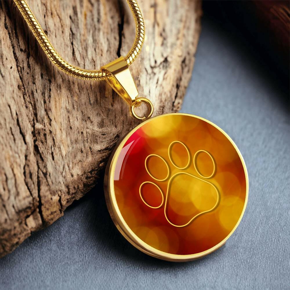 Yellow Orange Paw Necklace - Jewelry - Epileptic Al’s Shop