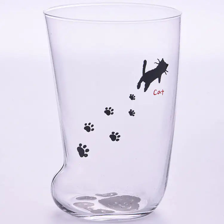 Creative Cute Cat Paws Glass Mug